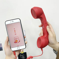 Retro Telephone Wired Earphones With Volume Control
