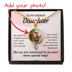Custom Design/ Circle Image - Your smile just warms my heart necklace