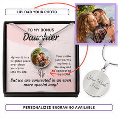 Custom Design/ Circle Image - Your smile just warms my heart necklace