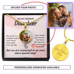 Custom Design/ Circle Image - Your smile just warms my heart necklace